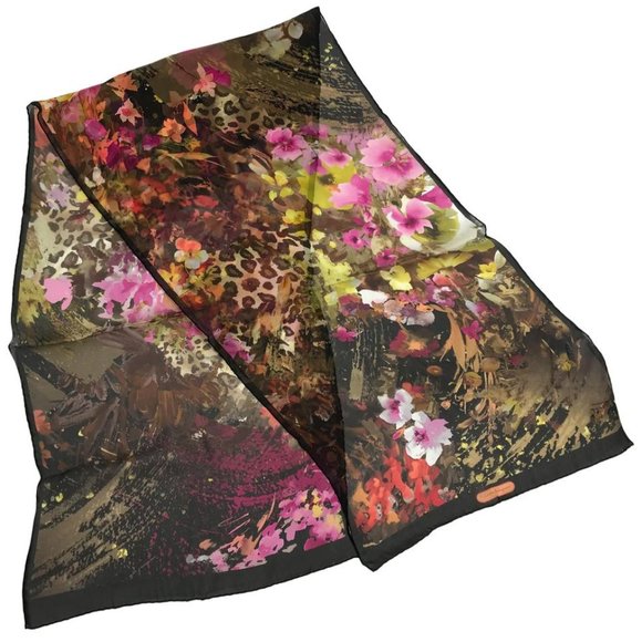 NIB Salvatore Ferragamo silk chiffon scarf - Picture 1 of 11